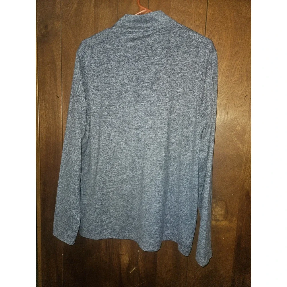 Johnston & Murphy,Men's Sz LG  Performance  1/4 Zip Heathered Gray LS Exc